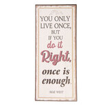 Clayre & Eef | Tekstbord Beige 13x1x30 cm | 6Y3639E Clayre & Eef | Tekstbord Beige 13x1x30 cm | 6Y3639E