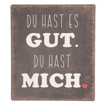 Clayre & Eef | Tekstbord Zwart 13x1x15 cm | 6Y3654D Clayre & Eef | Tekstbord Zwart 13x1x15 cm | 6Y3654D