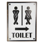 Clayre & Eef | Tekstbord Wit Zwart 26x1x35 cm | 6Y3953 Clayre & Eef | Tekstbord Wit Zwart 26x1x35 cm | 6Y3953