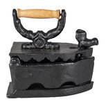 Clayre & Eef | Decoratie Beeld Strijkijzer Zwart 10x5x10 cm | 6Y4316 Clayre & Eef | Decoratie Beeld Strijkijzer Zwart 10x5x10 cm | 6Y4316