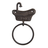 Clayre & Eef | Handdoekhouder Badkuip Bruin 12x2x22 cm | 6Y4574 Clayre & Eef | Handdoekhouder Badkuip Bruin 12x2x22 cm | 6Y4574
