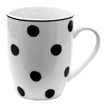Clayre & Eef | Mok Wit, Zwart 12x8x10 cm / 350 ml | BDMU Clayre & Eef | Mok Wit, Zwart 12x8x10 cm / 350 ml | BDMU