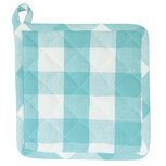 Clayre & Eef | Pannenlap Turquoise 20x20 cm | CFA45T Clayre & Eef | Pannenlap Turquoise 20x20 cm | CFA45T