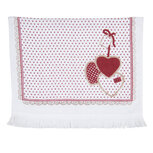 Clayre & Eef | Gastendoekje Rood, Wit 40x66 cm | CT010 Clayre & Eef | Gastendoekje Rood, Wit 40x66 cm | CT010