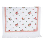 Clayre & Eef | Gastendoekje Wit, Roze, Groen 40x66 cm | CT013 Clayre & Eef | Gastendoekje Wit, Roze, Groen 40x66 cm | CT013