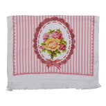 Clayre & Eef | Gastendoekje Wit, Roze, Geel 40x66 cm | CT020 Clayre & Eef | Gastendoekje Wit, Roze, Geel 40x66 cm | CT020