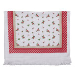 Clayre & Eef | Gastendoekje Wit, Groen, Rood 40x66 cm | CT022 Clayre & Eef | Gastendoekje Wit, Groen, Rood 40x66 cm | CT022
