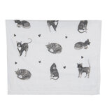 Clayre & Eef | Gastendoekje Grijs, Wit 40x66 cm | CTCAK Clayre & Eef | Gastendoekje Grijs, Wit 40x66 cm | CTCAK