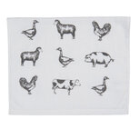 Clayre & Eef | Gastendoekje Grijs, Wit 40x66 cm | CTCLA Clayre & Eef | Gastendoekje Grijs, Wit 40x66 cm | CTCLA