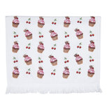 Clayre & Eef | Gastendoekje Wit, Roze, Beige 40x66 cm | CTCUP Clayre & Eef | Gastendoekje Wit, Roze, Beige 40x66 cm | CTCUP