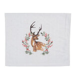 Clayre & Eef | Gastendoekje Wit, Bruin 40x66 cm | CTDCH Clayre & Eef | Gastendoekje Wit, Bruin 40x66 cm | CTDCH