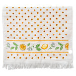 Clayre & Eef | Gastendoekje Wit, Geel 40x66 cm | CTLEL Clayre & Eef | Gastendoekje Wit, Geel 40x66 cm | CTLEL