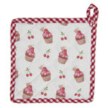 Clayre & Eef | Pannenlap Rood, Wit 20x20 cm | CUP45 Clayre & Eef | Pannenlap Rood, Wit 20x20 cm | CUP45