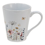 Clayre & Eef | Mok Wit, Blauw, Roze 13x9x11 cm / 300 ml | FOBMU Clayre & Eef | Mok Wit, Blauw, Roze 13x9x11 cm / 300 ml | FOBMU