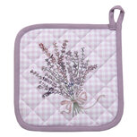 Clayre & Eef | Pannenlap Paars, Wit 20x20 cm | LAG45 Clayre & Eef | Pannenlap Paars, Wit 20x20 cm | LAG45