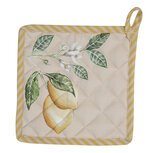 Clayre & Eef | Pannenlap Beige, Geel 20x20 cm | LEL45 Clayre & Eef | Pannenlap Beige, Geel 20x20 cm | LEL45