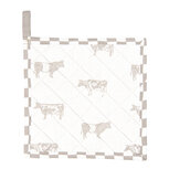 Clayre & Eef | Pannenlap Beige, Wit 20x20 cm | LWC45N Clayre & Eef | Pannenlap Beige, Wit 20x20 cm | LWC45N