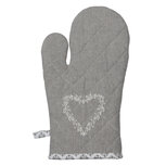 Clayre & Eef | Ovenwant Grijs, Wit 16x30 cm | LYH44 Clayre & Eef | Ovenwant Grijs, Wit 16x30 cm | LYH44