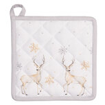 Clayre & Eef | Pannenlap Wit Beige 20x20 cm | PCH45 Clayre & Eef | Pannenlap Wit Beige 20x20 cm | PCH45