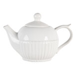 Clayre & Eef | Theepot Wit 21x13x14 cm / 750 ml | PLTE Clayre & Eef | Theepot Wit 21x13x14 cm / 750 ml | PLTE