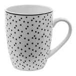 Clayre & Eef | Mok Wit, Zwart 12x8x10 cm / 350 ml | SDMU Clayre & Eef | Mok Wit, Zwart 12x8x10 cm / 350 ml | SDMU