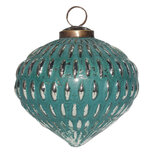 Clayre & Eef | Kerstbal Groen ø 10x10 cm | 6GL3761