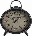 Industriële tafelklok Leeton 21 X 8 X 24,5 cm Staal Zwart ovaal | 785113 | Countryfield Industriële tafelklok Leeton 21 X 8 X 24,5 cm Staal Zwart ovaal | 785113 | Countryfield