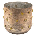 Clayre & Eef | Theelichthouder Goudkleurig ø 13x13 cm | 6GL3638