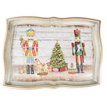Clayre & Eef | Decoratief Dienblad Rood, Groen, Wit 43x32x2 cm | 65110 Clayre & Eef | Decoratief Dienblad Rood, Groen, Wit 43x32x2 cm | 65110