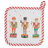 Clayre & Eef | Pannenlap Wit Rood 20x20 cm | HLC45 Clayre & Eef | Pannenlap Wit Rood 20x20 cm | HLC45