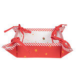 Clayre & Eef | Broodmand Wit Rood 35x35x8 cm | HLC47 Clayre & Eef | Broodmand Wit Rood 35x35x8 cm | HLC47
