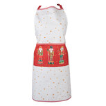 Clayre & Eef | Keukenschort Wit Rood 70x85 cm | HLC41 Clayre & Eef | Keukenschort Wit Rood 70x85 cm | HLC41