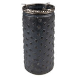 Clayre & Eef | Glazen Theelichthouder Grijs ø 6x13 cm | 6GL3968