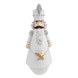 Clayre & Eef | Kerstdecoratie Notenkraker Wit 9x9x24 cm | 6PR3720