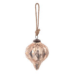 Clayre & Eef | Kerstbal Roze ø 11x15 cm | 6GL3894