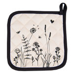 Clayre & Eef | Pannenlap Beige Zwart 20x20 cm | FAF45 Clayre & Eef | Pannenlap Beige Zwart 20x20 cm | FAF45
