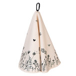 Clayre & Eef | Theedoek Beige Zwart ø 80 cm | FAF48 Clayre & Eef | Theedoek Beige Zwart ø 80 cm | FAF48
