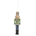 Clayre & Eef | Decoratie Hanger Notenkraker Groen, Blauw 4x3x13 cm | 6PR3804 Clayre & Eef | Decoratie Hanger Notenkraker Groen, Blauw 4x3x13 cm | 6PR3804