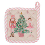 Clayre & Eef | Pannenlap Beige Roze 20x20 cm | PNC45 Clayre & Eef | Pannenlap Beige Roze 20x20 cm | PNC45