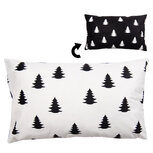 Clayre & Eef | Kussenhoes Wit Zwart 30x50 cm | BWX36-1