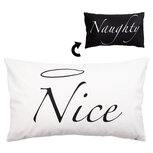 Clayre & Eef | Kussenhoes Wit Zwart 30x50 cm | BWX36-2 Clayre & Eef | Kussenhoes Wit Zwart 30x50 cm | BWX36-2