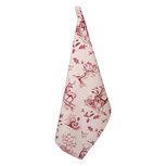 Clayre & Eef | Theedoek Wit Roze 50x70 cm | PFT42-2 Clayre & Eef | Theedoek Wit Roze 50x70 cm | PFT42-2