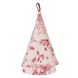 Clayre & Eef | Theedoek Wit Roze ø 80 cm | PFT48 Clayre & Eef | Theedoek Wit Roze ø 80 cm | PFT48