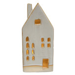 Clayre & Eef | Decoratie Huisje met LED Beige 8x5x18 cm | 6CE1504 Clayre & Eef | Decoratie Huisje met LED Beige 8x5x18 cm | 6CE1504