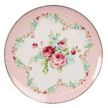 Clayre & Eef | Servies Ontbijtbord Roze, Wit ø 21x2 cm | 6CEDP0127 Clayre & Eef | Servies Ontbijtbord Roze, Wit ø 21x2 cm | 6CEDP0127