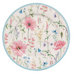 Clayre & Eef | Servies Ontbijtbord Wit, Roze ø 19x2 cm | PPODP Clayre & Eef | Servies Ontbijtbord Wit, Roze ø 19x2 cm | PPODP