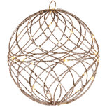 Decoratie bal hang goud glitter met ledverlichting 25x25x25cm rotan | Kerstversiering | A225041 | Dekoratief Decoratie bal hang goud glitter met ledverlichting 25x25x25cm rotan | Kerstversiering | A225041 | Dekoratief