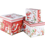 Set 3 opbergdozen karton kerstman sneeuwpop hond kat egel op ski vierkant 21x21x17cm | A225881 | Dekoratief Set 3 opbergdozen karton kerstman sneeuwpop hond kat egel op ski vierkant 21x21x17cm | A225881 | Dekoratief