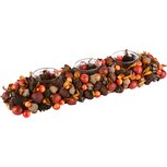 Tafelstuk herfst kerst langwerpig 3 theelichthouders decoratie dennenappels besjes 40 cm | A225243 | Dekoratief Tafelstuk herfst kerst langwerpig 3 theelichthouders decoratie dennenappels besjes 40 cm | A225243 | Dekoratief