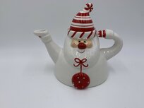 Theepot Kerstman wit rood 22,6 x 16 x 18 cm porselein | 251799 | Home Sweet Home Theepot Kerstman wit rood 22,6 x 16 x 18 cm porselein | 251799 | Home Sweet Home